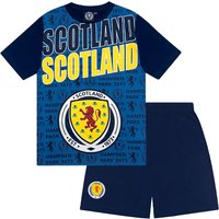 Scottish FA Boy's Kids Short Pyjama Set in Navy | Size: 12-13 Years