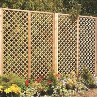 Primrose English Fan Outdoor Garden Privacy Screening Wall Trellis 1.83m x 0.6m in Natural
