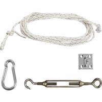 Kookaburra Shade Sail Easy Hoist Rope & Fixing Kit for Triangles in Natural