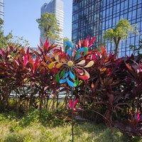 Primrose Metal Droplet Multicoloured Kinetic Wind Spinner 65cm