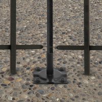 Primrose Powder Coated Surface Mount Fence Bracket in Black