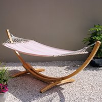 Primrose Blush Hammock with Natural Wooden Stand in Pink