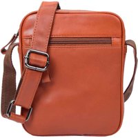 House of Leather Men's Mens Real Leather Small Size Cross Body Bag Travel Messenger Pouch Parkham Black in Tan