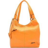 House of Leather Women's Womens Real Leather Shoulder Bag Large Size Handbag Kimberly Grey in Yellow