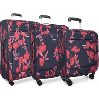 Four Wheel Suitcase Luggage Lightweight Flower Print