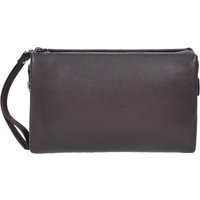 Real Wrist Bag Lockable Clutch Organiser Travel Pouch Thames Dark Brown