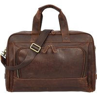 House of Leather Leather Holdall Weekend Travel Bag HL8001LX in Brown