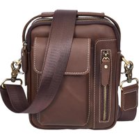 Real Cross Body Bag Small Organiser Utility Pouch Hudson Light Brown