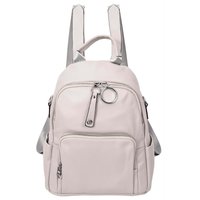 House of Leather Women's Womens Real Leather Fashion Backpack Casual Style Eliza Grey | Size: Medium