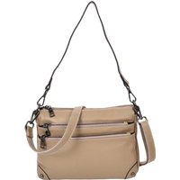 House of Leather Women's Womens Real Leather Cross Body Shoulder Bag Classic Style Olivia Beige | Size: Small