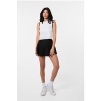 Half Zip Crop Polo Top Contrast Piping
