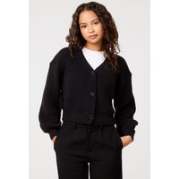 Cropped Button Cardigan S M