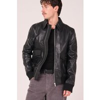 Goat Leather Bomber Jacket