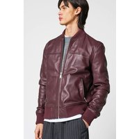 Real Leather Bomber Jacket