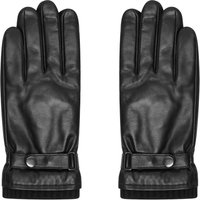 Real Leather Glove Knit Rib Cuff