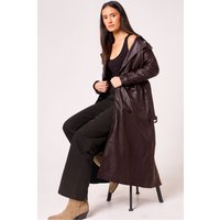 Real Leather Trench Coat