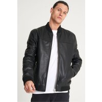 Fine Milled Leather Bomber Jacket