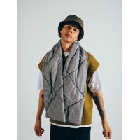 SVNX Men's Puffer Scarf in Grey