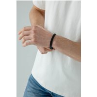 SVNX Men's Double Franco Chain Bracelet in Black