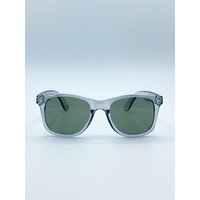 SVNX Translucent Grey Wayfarer with Khaki Lenses