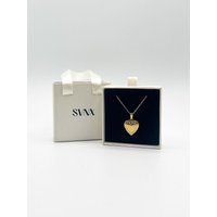 Large Heart Locket Necklace Gift Boxed