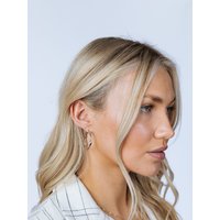SVNX Women's Twist Hoops - Pouch Included in Silver