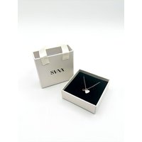 Mini Heart & July Birthstone Necklace Gift Boxed Silver