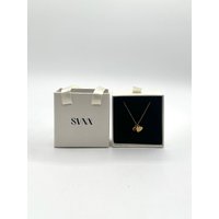 Mini Heart & July Birthstone Necklace Gift Boxed