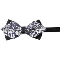 Navy Floral Bow Tie
