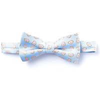SVNX Men's Light Blue Printed Bow Tie