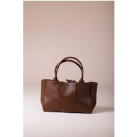SVNX Women's Wide Woven Tote In Brown