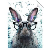Warren Reed - Designer Rabbit With Glasses Splashart Unframed Art Print | Size: W16" x H24"