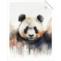 Warren Reed - Designer Panda Watercolour Unframed Art Print | Size: W20" x H30"