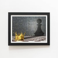 Warren Reed - Designer Deception - Crown Framed Art Print in Black | Size: W24" x H36"