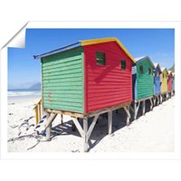 Warren Reed - Designer Beach Cabins Unframed Art Print | Size: W20" x H30"
