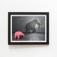 Warren Reed - Designer Hidden Potential - Mammoth Framed Art Print in Black | Size: W12" x H16"
