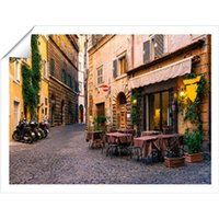 Warren Reed - Designer Cozy Rome Street Unframed Art Print | Size: W24" x H36"