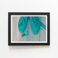 Warren Reed - Designer Lipstick Shoes Framed Art Print in Black | Size: W8" x H10"