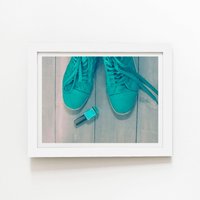 Warren Reed - Designer Lipstick Shoes Framed Art Print in White | Size: W24" x H36"