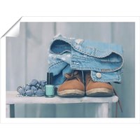 Warren Reed - Designer Shoes On The Bench Unframed Art Print | Size: W20" x H30"