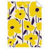 Warren Reed - Designer Vintage Tropical Flowers Unframed Art Print | Size: W12" x H16"