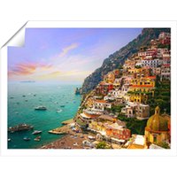 Warren Reed - Designer Positano, Amalfi Unframed Art Print | Size: W8" x H10"