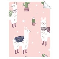 Warren Reed - Designer Happy Lama Unframed Art Print | Size: W16" x H24"
