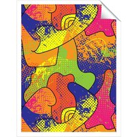 Warren Reed - Designer Bright Abstract Pattern Unframed Art Print | Size: W24" x H36"