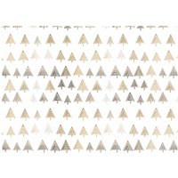 Warren Reed - Designer Geometric Christmas Tree Pattern Glass Chopping Board in White
