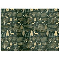 Warren Reed - Designer Green Christmas Woodlands Glass Chopping Board