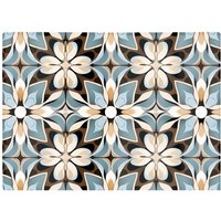 Warren Reed - Designer Beige & Brown Abstract Pattern Glass Chopping Board in Grey