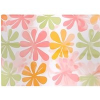 Warren Reed - Designer Yellow & Pink Flowers Glass Chopping Board