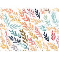 Warren Reed - Designer Colouful Sping Leaves Glass Chopping Board in Orange