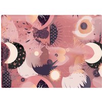 Warren Reed - Designer Abstract Red Pink Pattern Glass Chopping Board